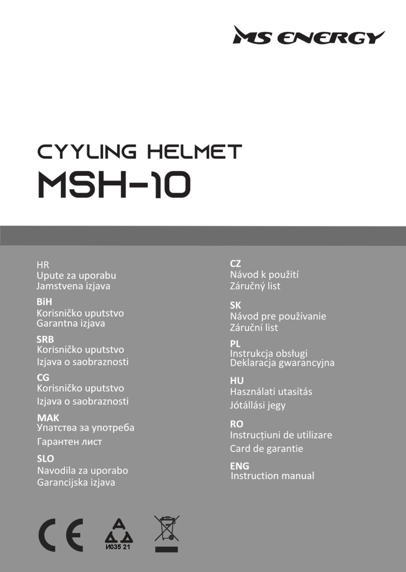MS ENERGY Cyyling Helmet MSH-10 instruction manual