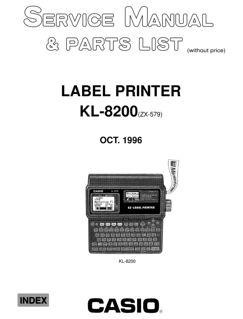 Casio KL-8200 User manual