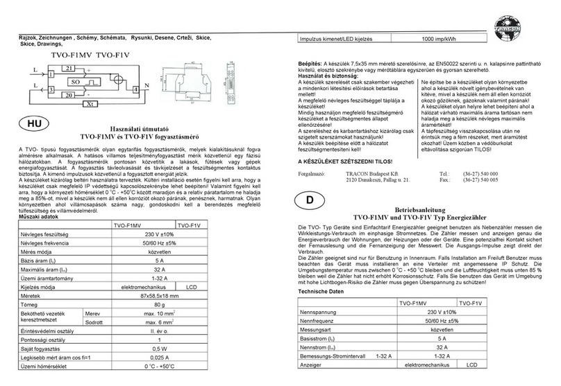 Tracon TVO-F1MV User manual