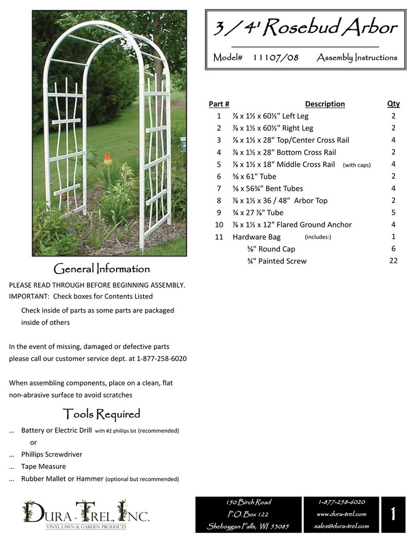 Dura Trel Rosebud Arbor 11107/08 User manual