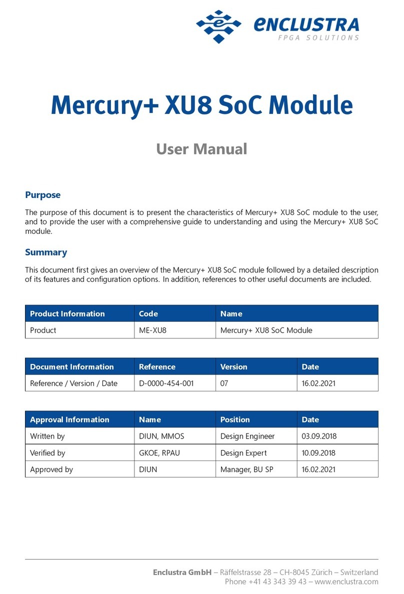 Enclustra Mercury+ XU8 SoC user manual