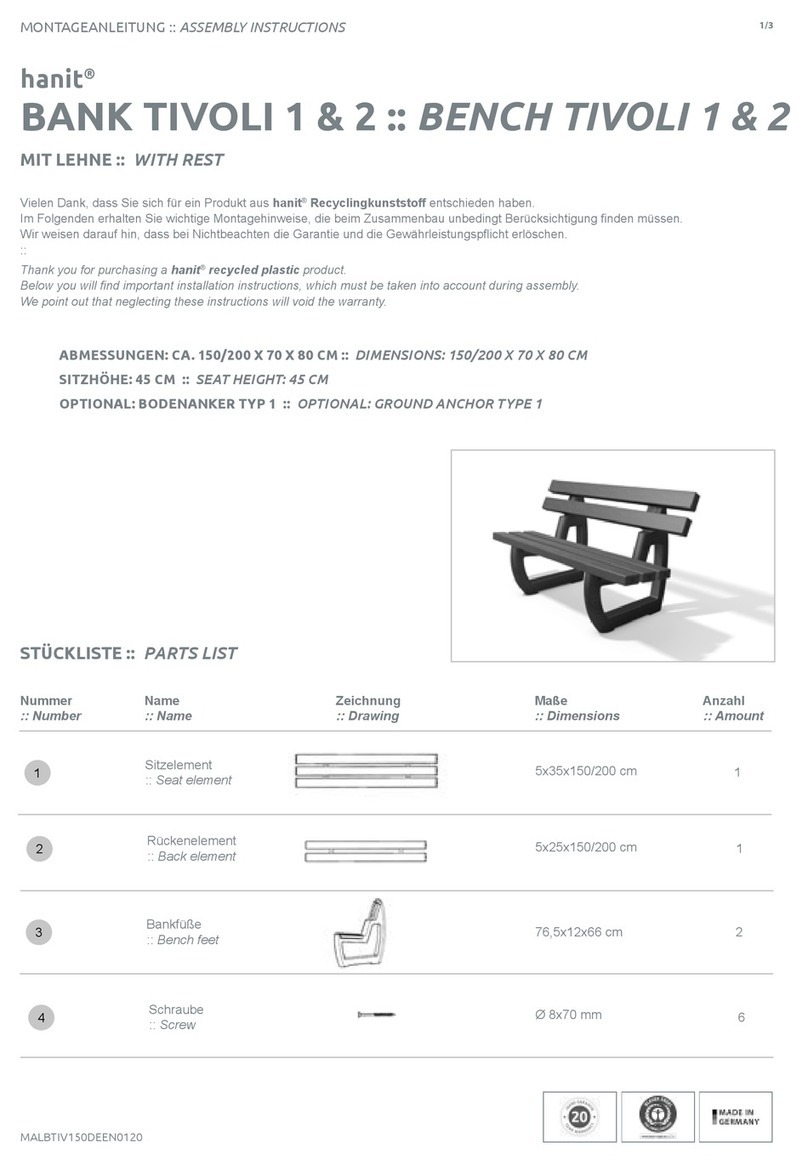 hanit TIVOLI 1 Assembly instructions