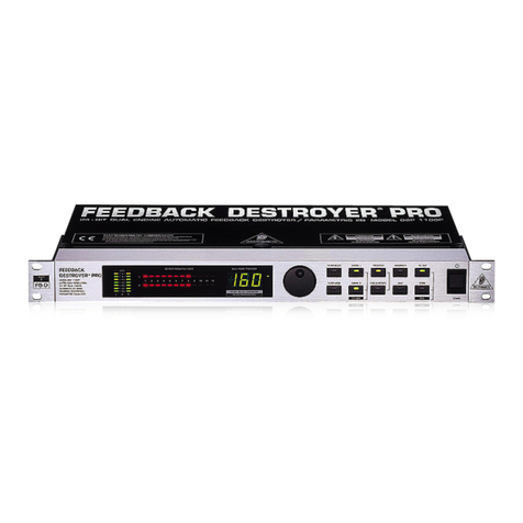 Behringer FEEDBACK DESTROYER PRO DSP1100P User manual