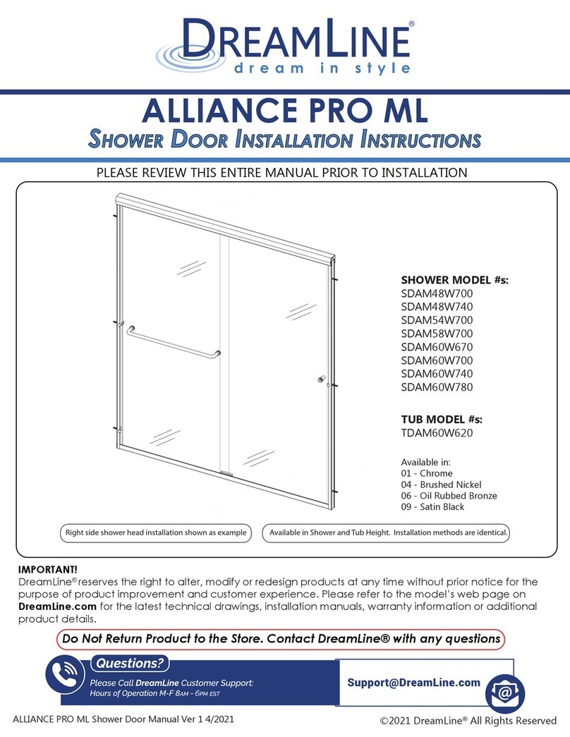 Dreamline ALLIANCE PRO ML User manual