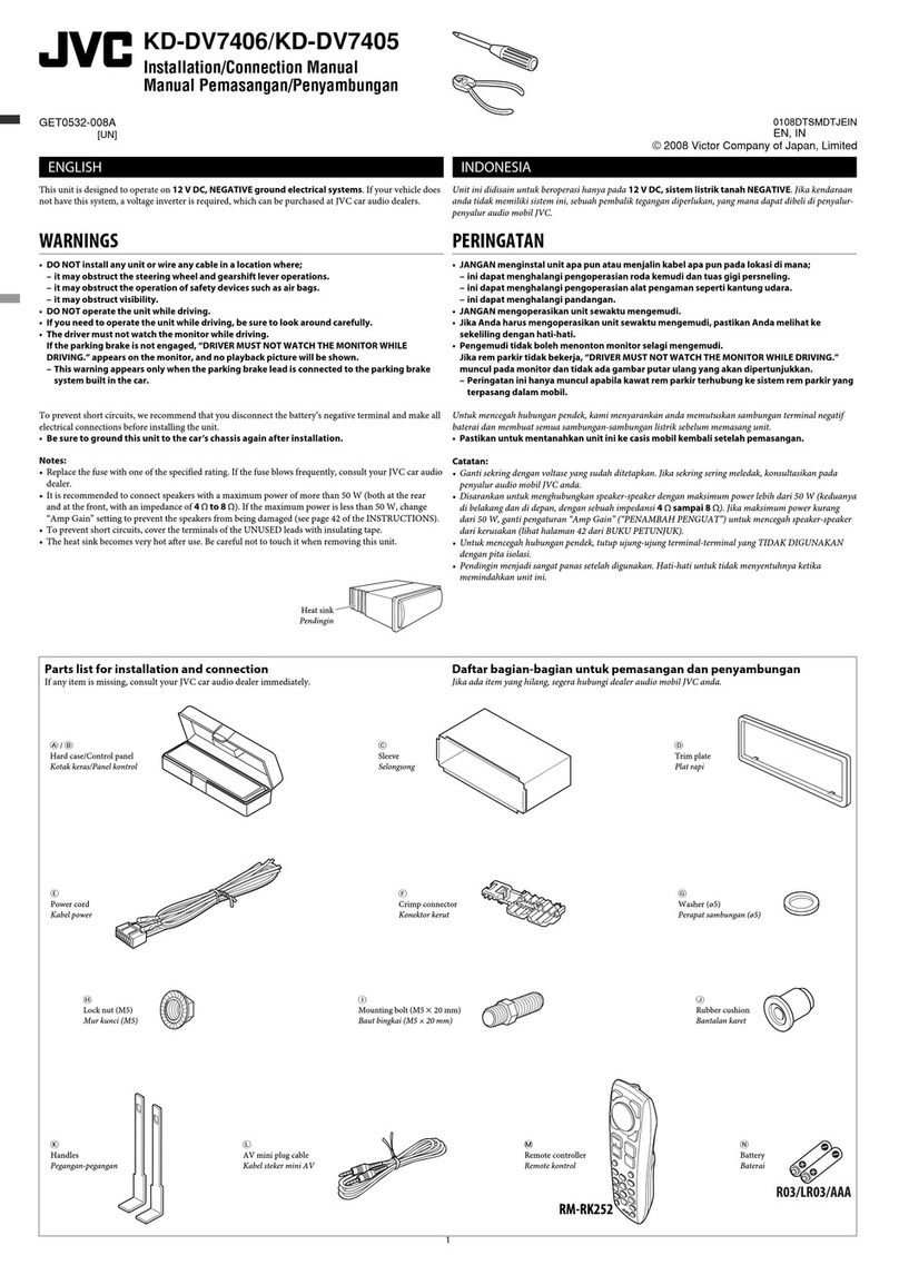 JVC KD-DV7406 Installation & connection manual