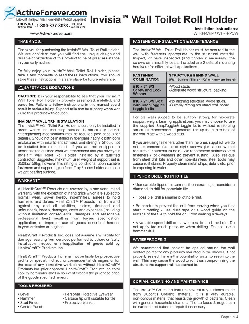 Healthcraft Invisia WTRH-CRP manual