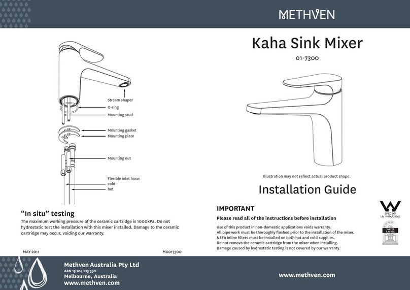 METHVEN Kaha 01-7300 User manual