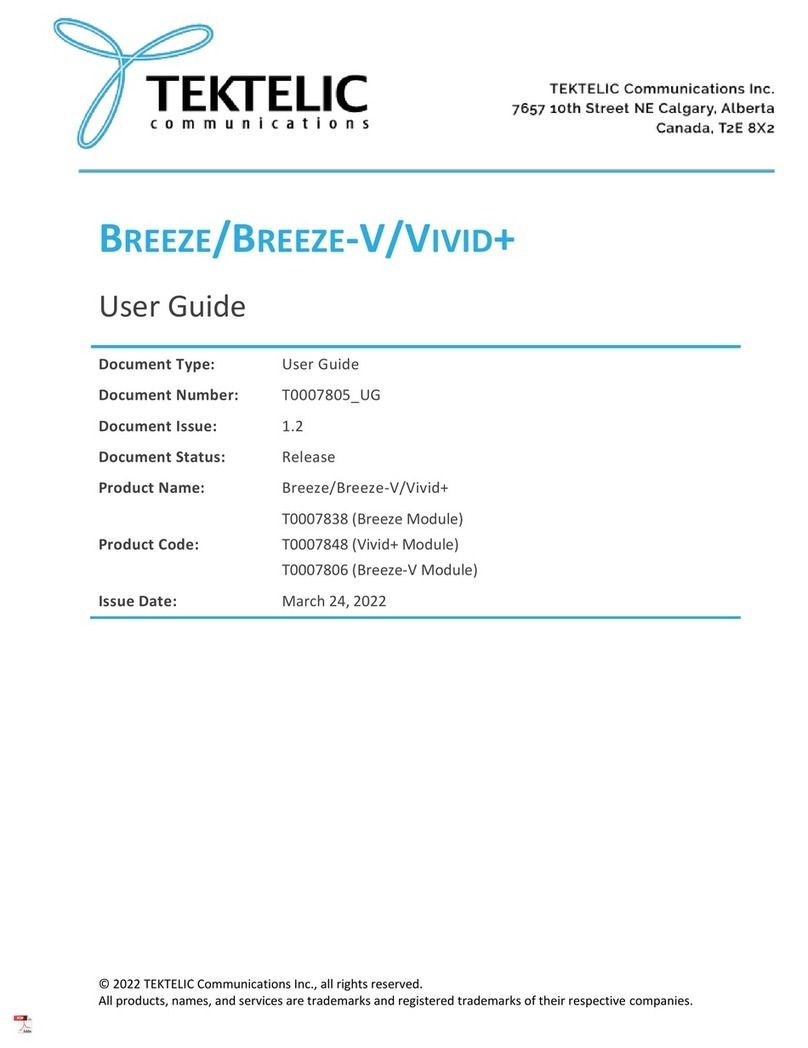 TEKTELIC Communications BREEZE user manual