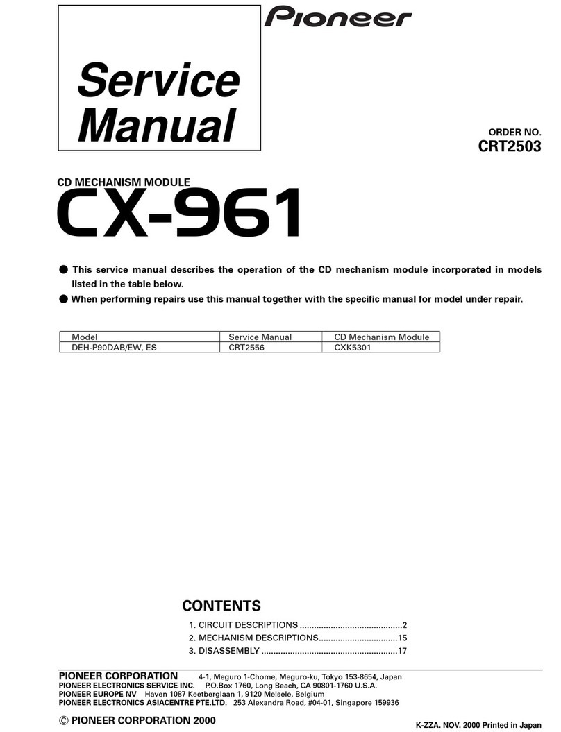 Pioneer CX-961 Service manual Pioneer CX-961 Service manual