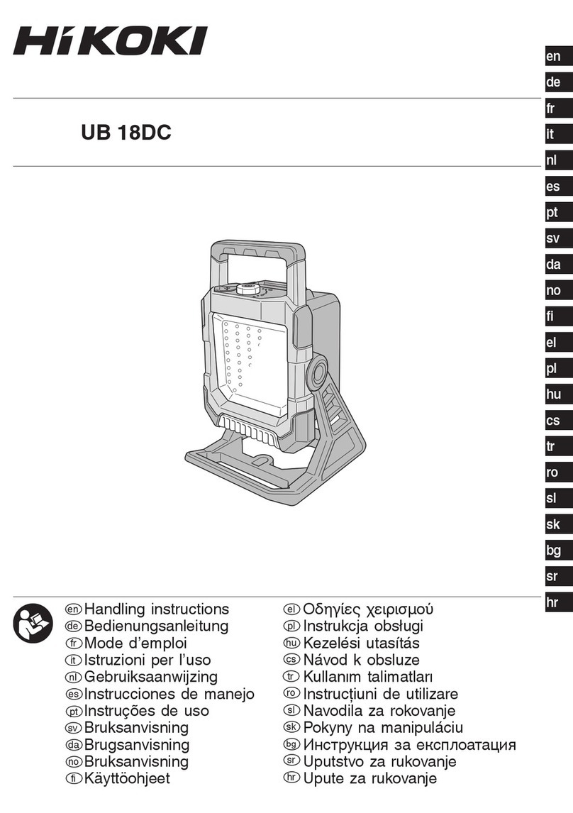 HIKOKI UB 18DC Handling instructions HIKOKI UB 18DC Handling instructions