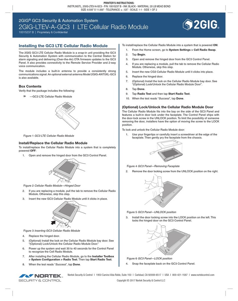 2gig Technologies GC3 quick start guide