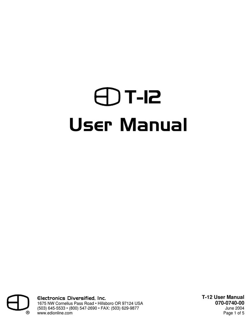 Electronics Diversified T-12 user manual