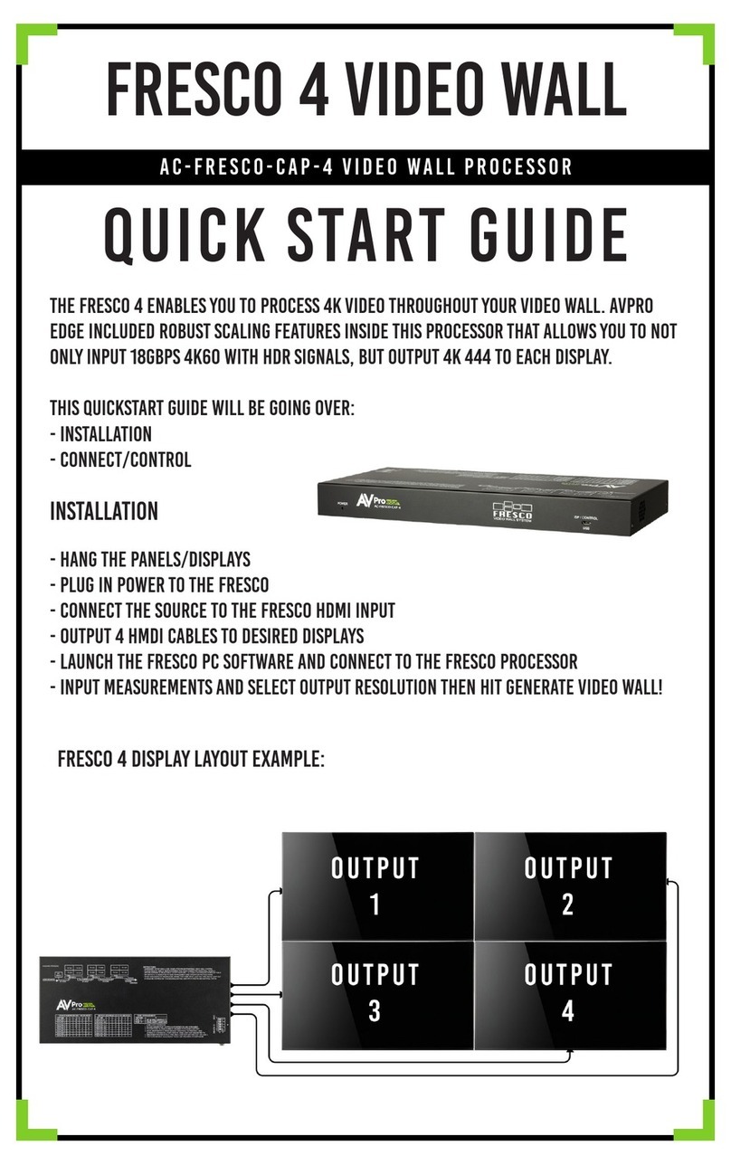 AVPro Edge AC-FRESCO-CAP-4 quick start guide