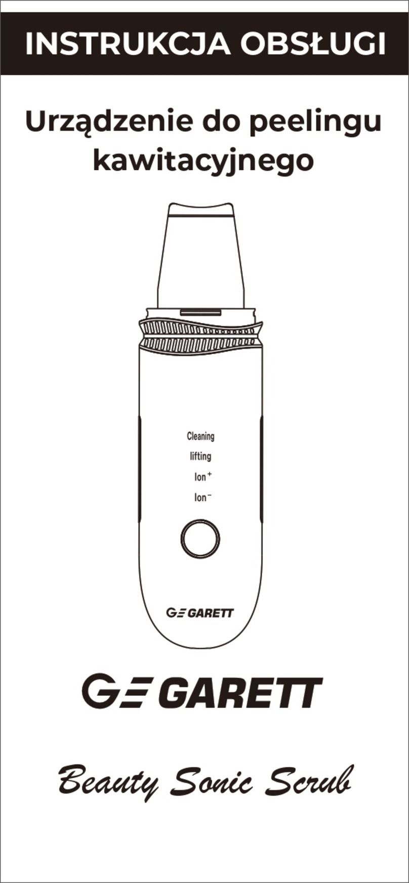 Garett Beauty Sonic Scrub user manual