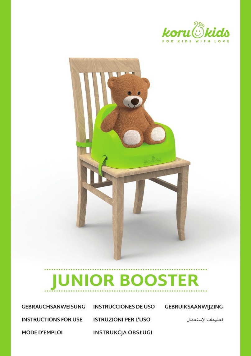 Koru Kids JUNIOR BOOSTER Instructions for use