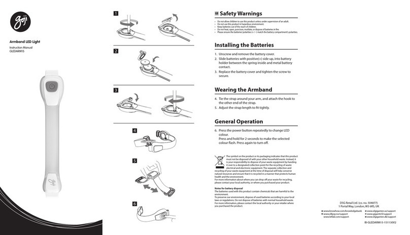 Goji GLEDARM15 instruction manual