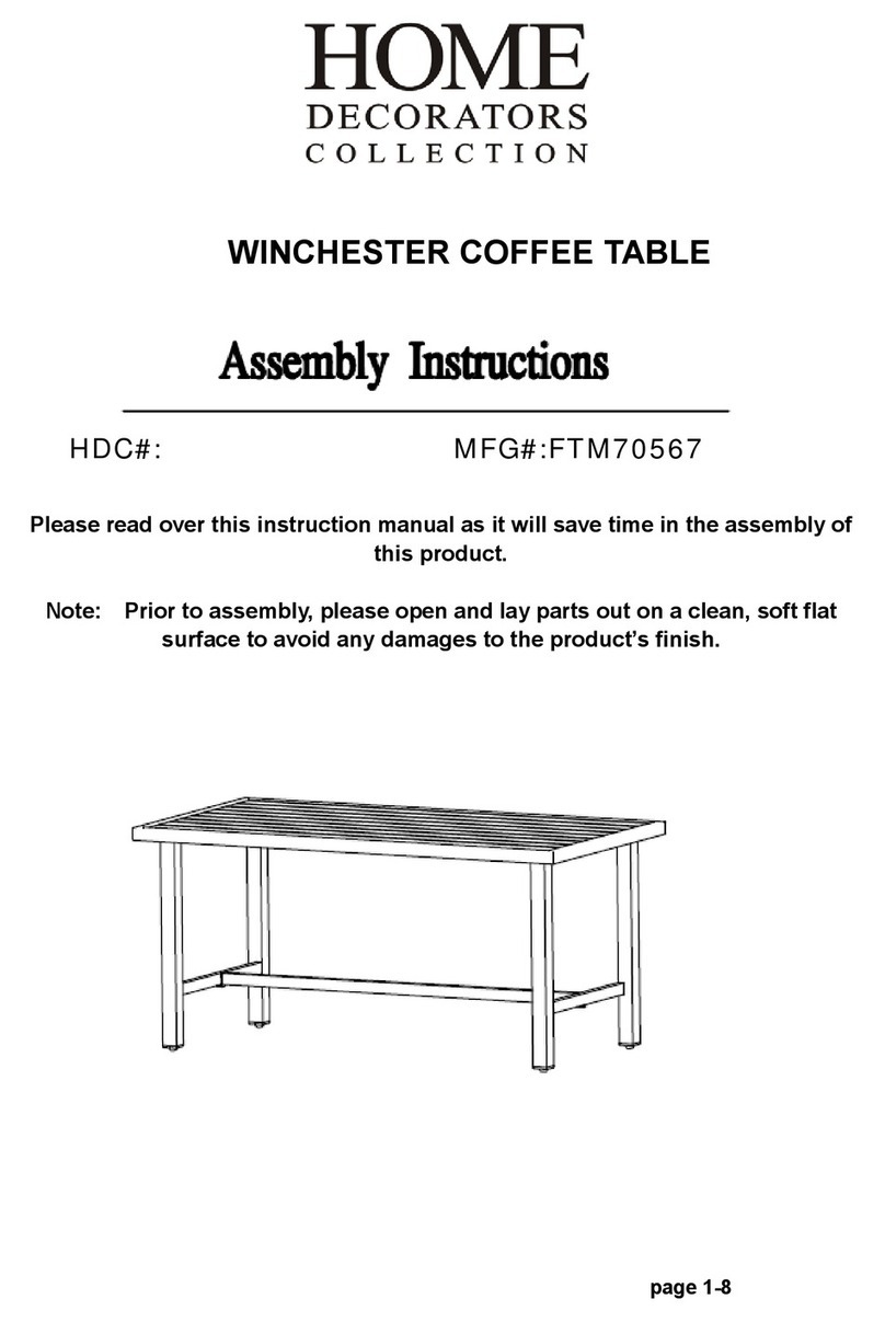 Home Decorators Collection WINCHESTER FTM70567 Assembly instructions Home Decorators Collection WINCHESTER FTM70567 Assembly instructions