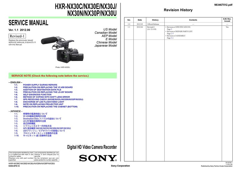 Sony HXR-NX30C Service manual