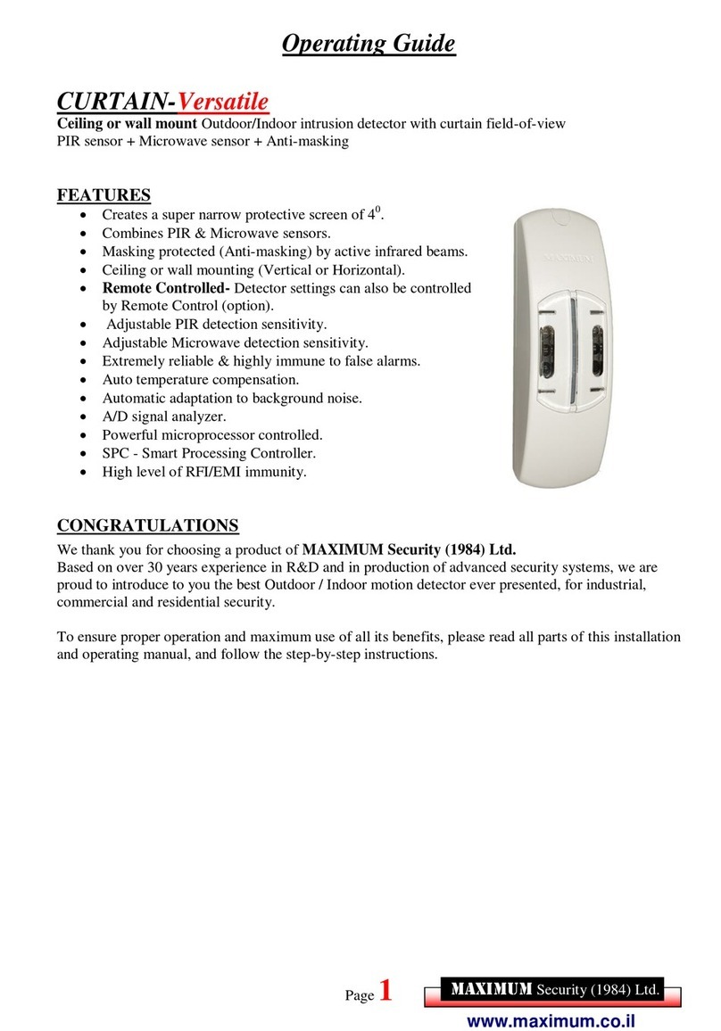MAXIMUM Security CURTAIN-Versatile operating guide