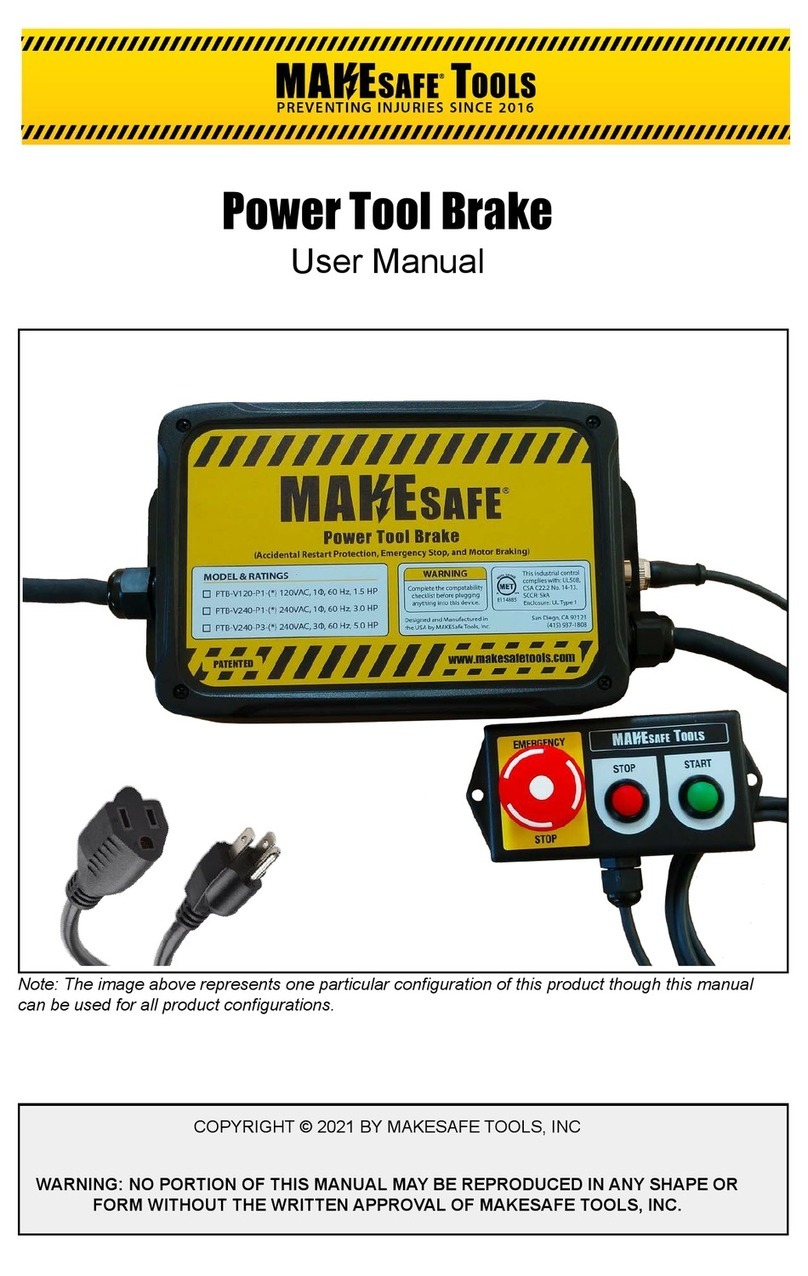 MAKESafe Tools PTB-V120-P1 user manual