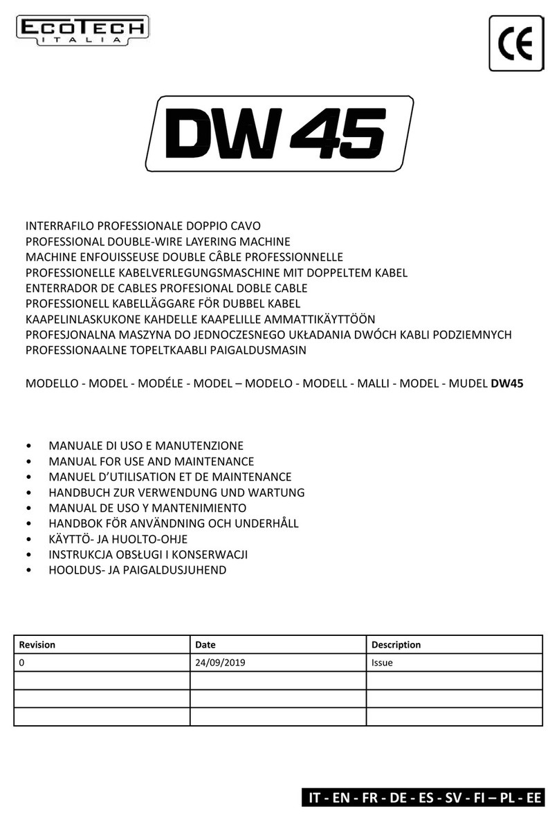Ecotech DW 45 Manual for use and maintenance Ecotech DW 45 Manual for use and maintenance