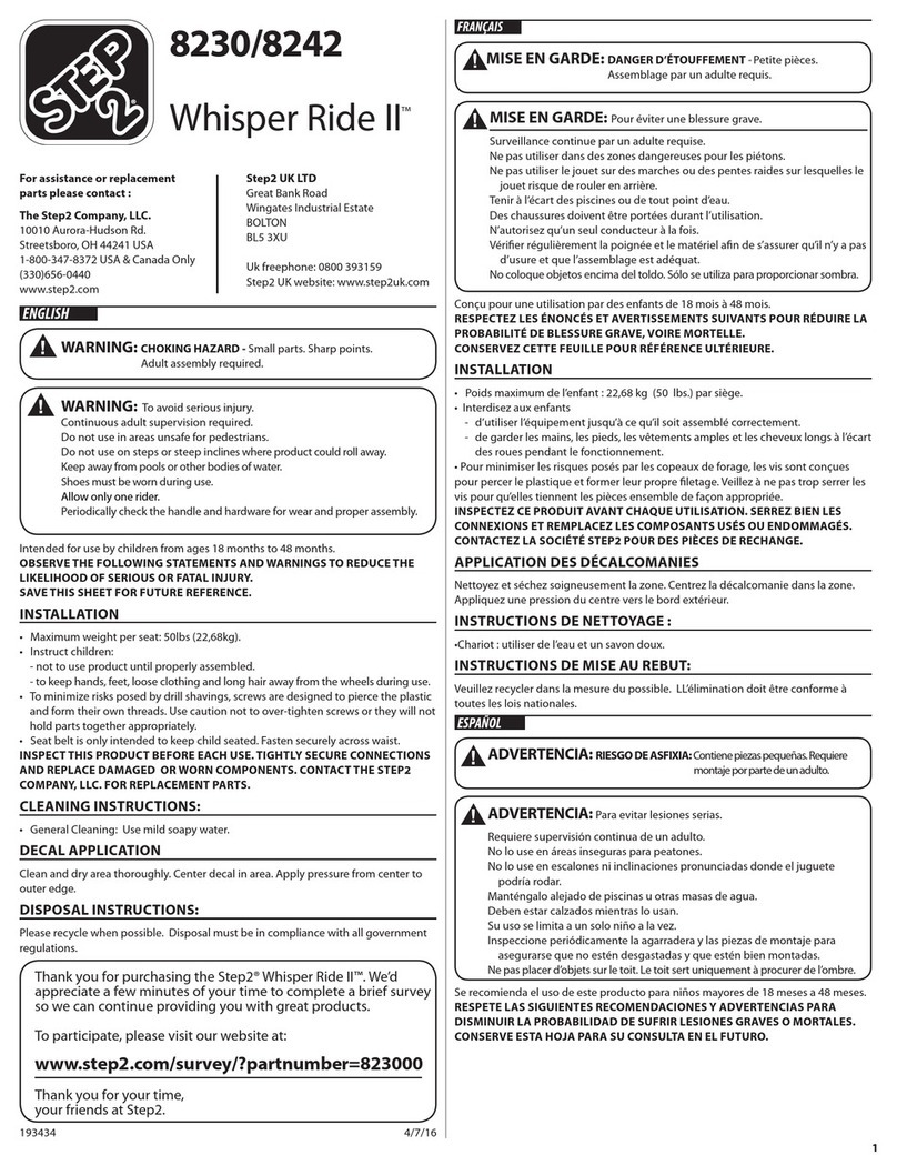 Step 2 Whisper Ride II User manual