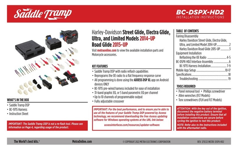 Metra Electronics Saddle Tramp BC-DSPX-HD2 User manual