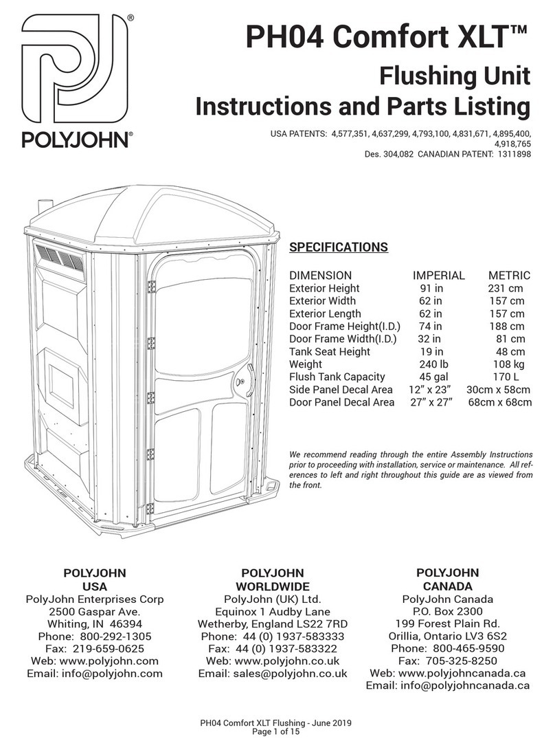 PolyJohn Comfort XLT PH04 Parts list manual