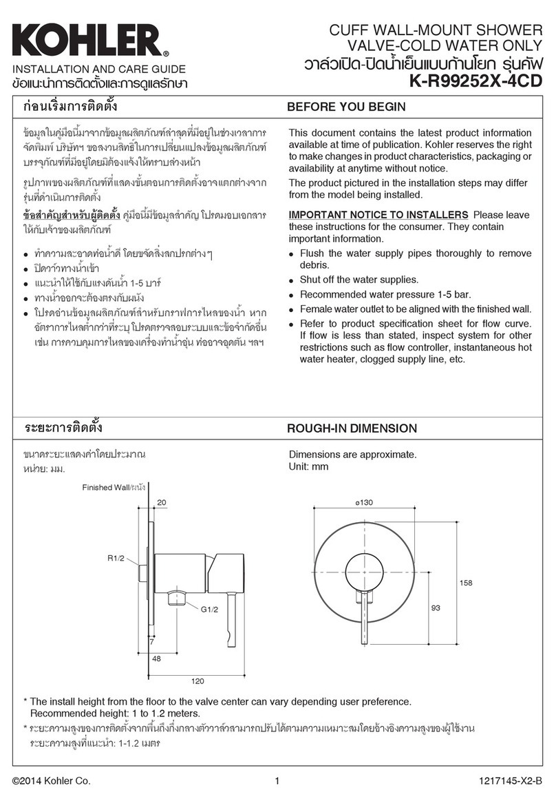 Kohler K-R99252X-4CD Assembly instructions