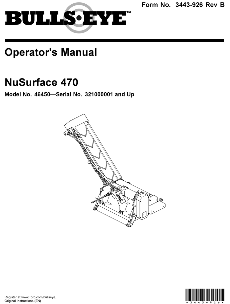 Toro Bullseye NuSurface 470 Operator's manual