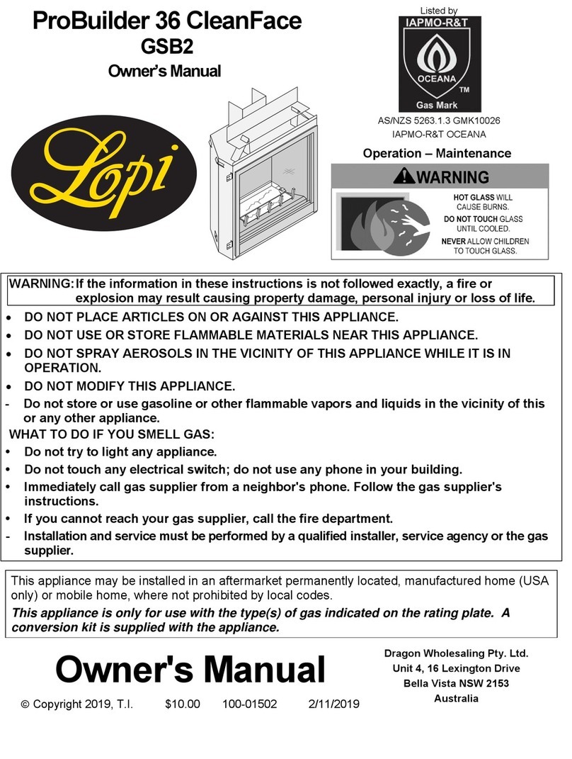 Lopi ProBuilder 36 CF GSB2 owner's manual