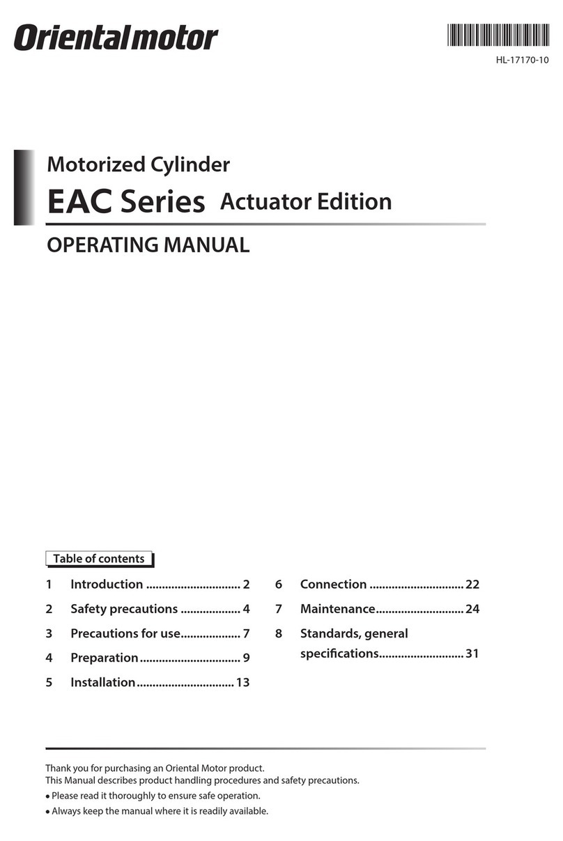Oriental motor EAC Series operating manual