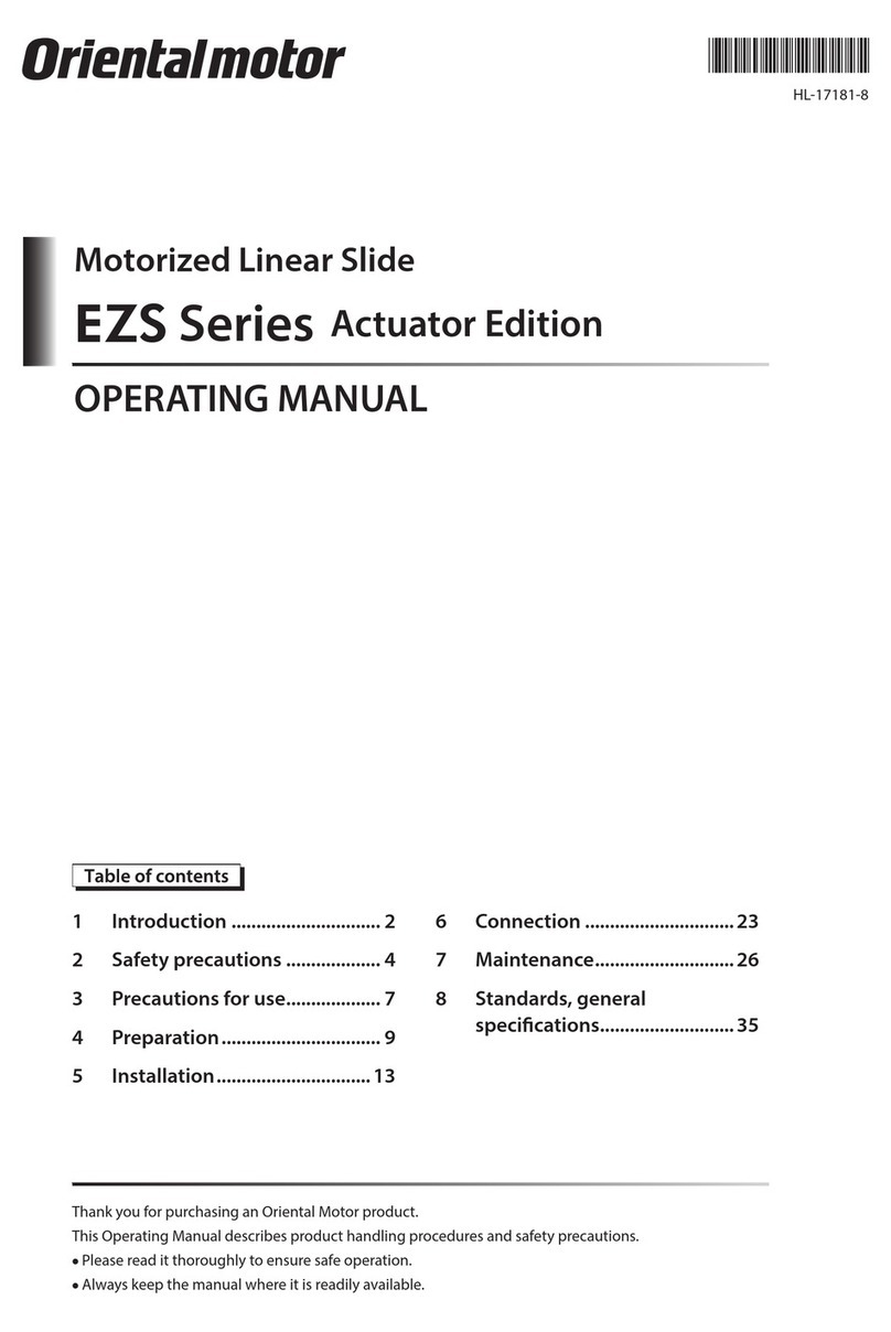 Oriental motor EZS Series operating manual