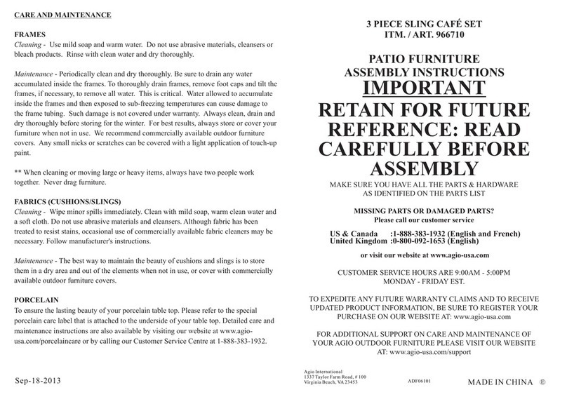 Agio 966710 User manual