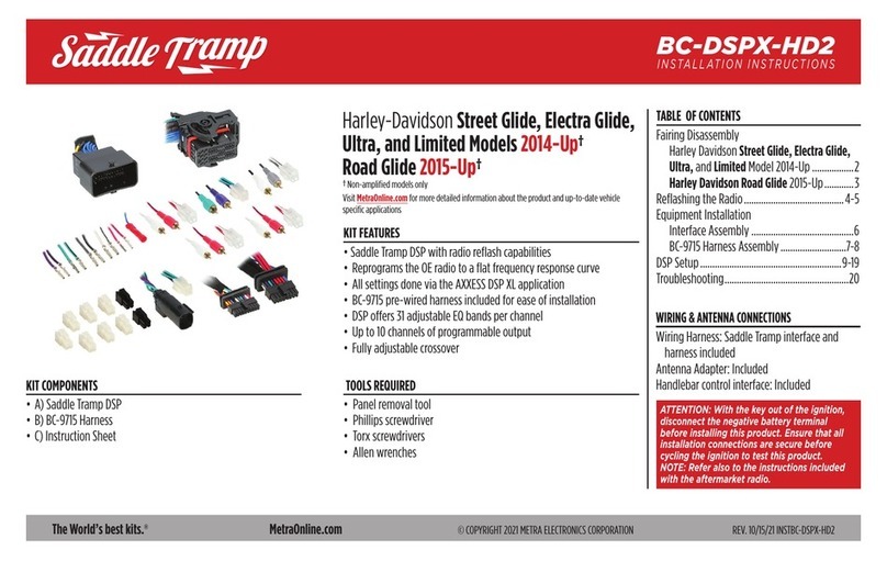 Metra Electronics Saddle Tramp BC-DSPX-HD2 installation instructions