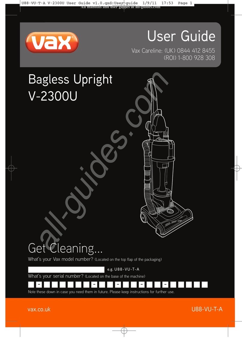 Vax V-2300U User manual