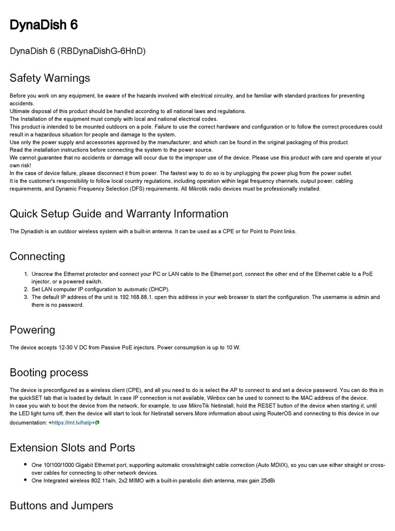 MikroTik DynaDish 6 User manual