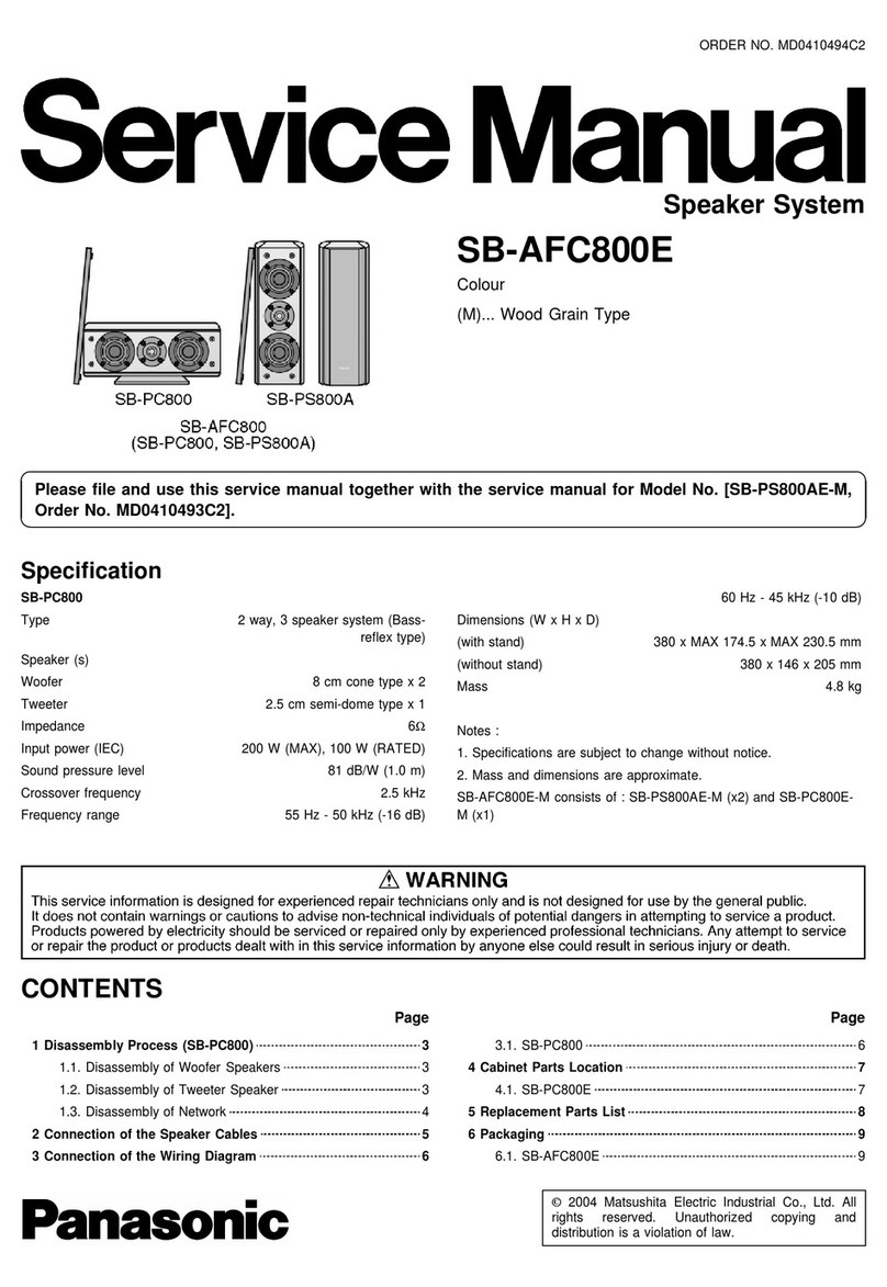 Panasonic SB-AFC800E User manual