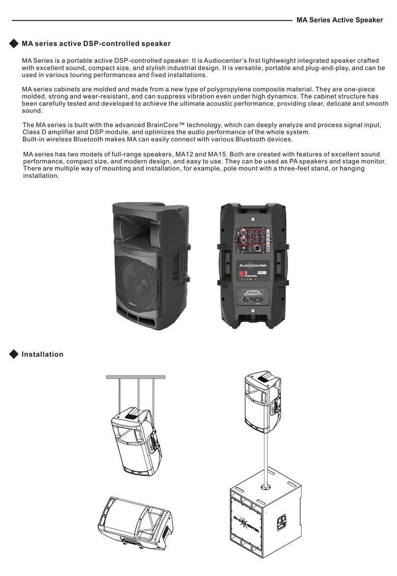 Audiocenter MA Series quick start guide Audiocenter MA Series quick start guide