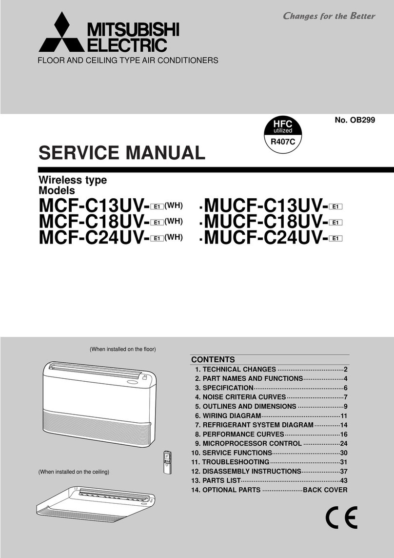 Mitsubishi Electric MCF-C13UV-E1 User manual Mitsubishi Electric MCF-C13UV-E1 User manual