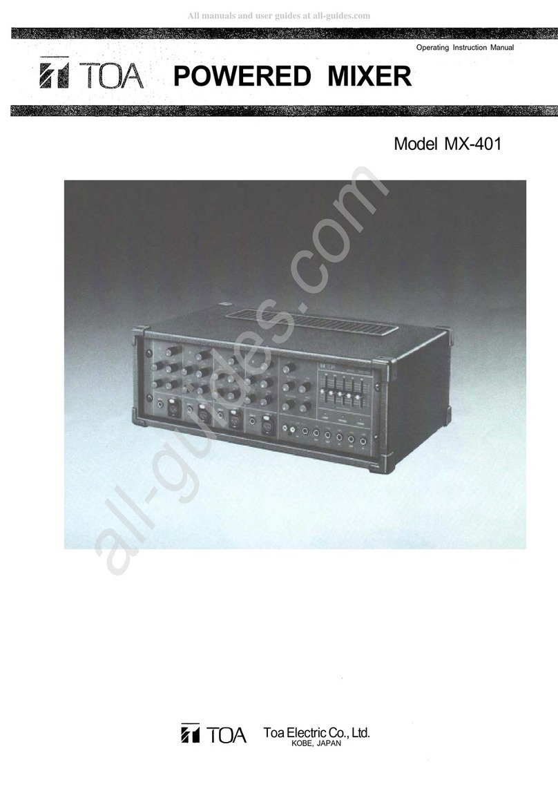Toa MX-401 Operating instructions manual