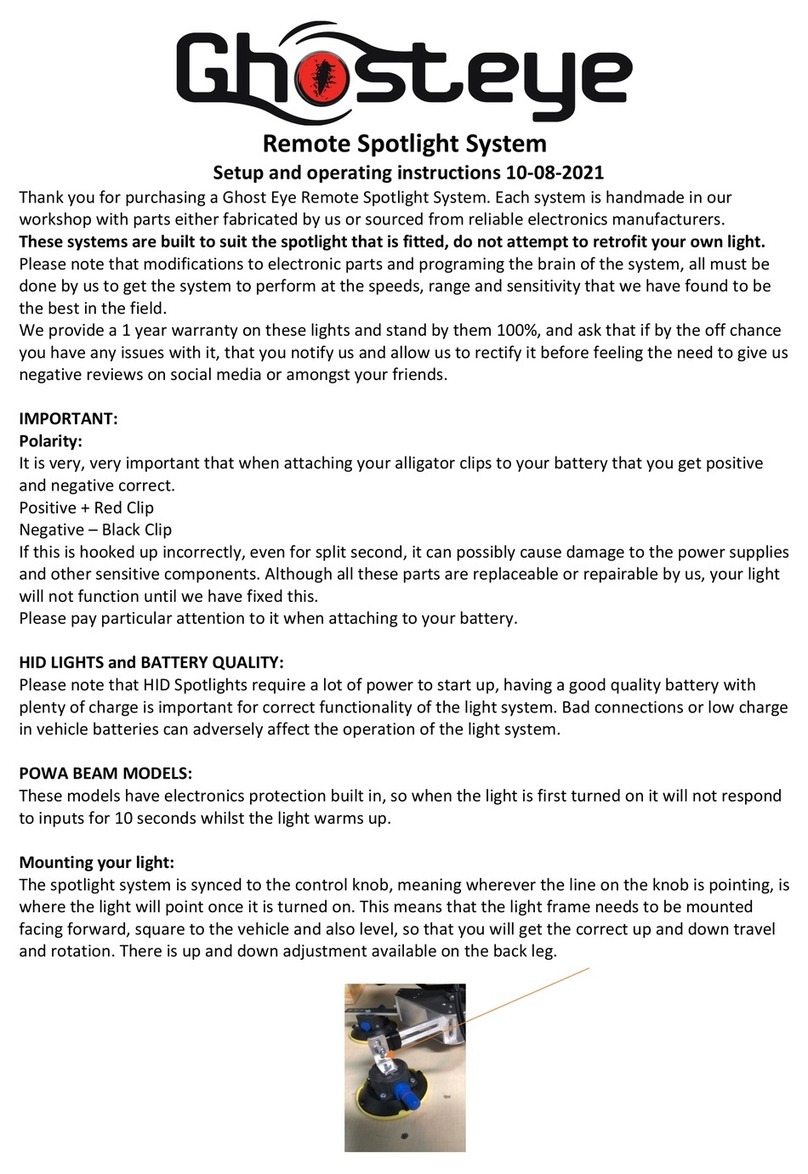 GhostEye Remote Spotlight System Set up and operating instructions
