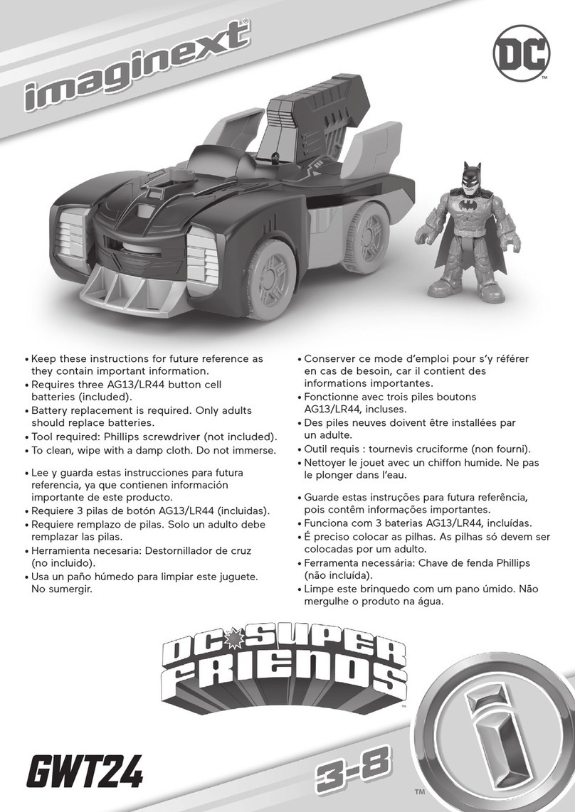 Mattel IMAGINEXT DC SUPER FRIENDS BAT-TECH... instruction sheet