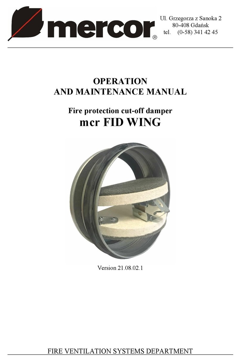 mercor mcr FID WING Technical documentation operation manual