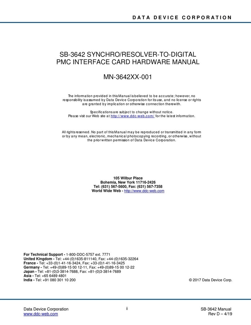 DDC SB-3642 User manual