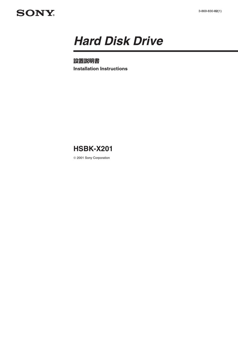 Sony HSBK-X201 installation instructions