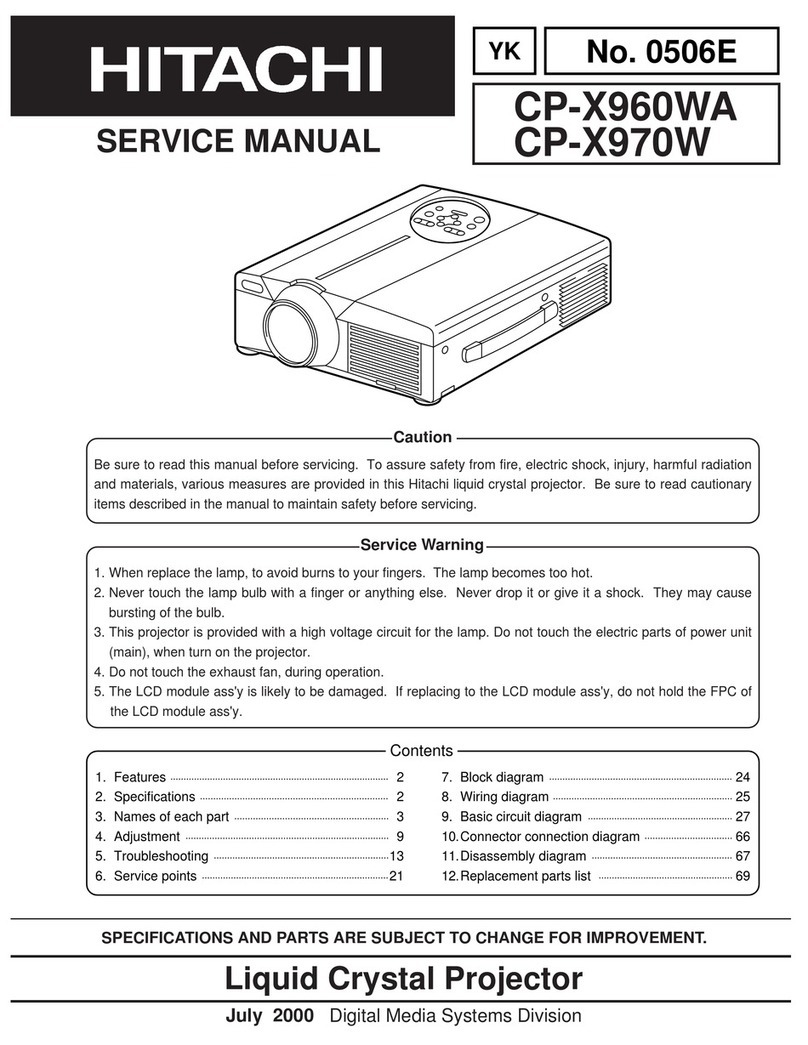 Hitachi CPX960WA Service manual