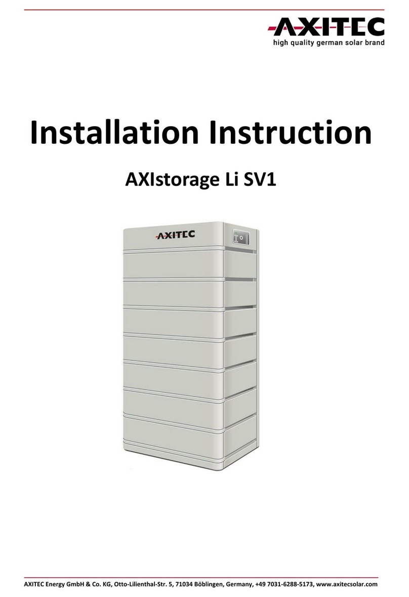AXITEC AXIstorage Li SV1 Installation instruction
