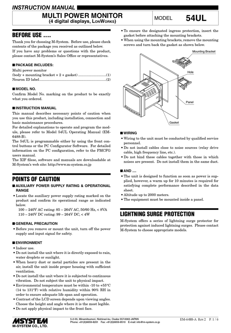M-system 54UL User manual