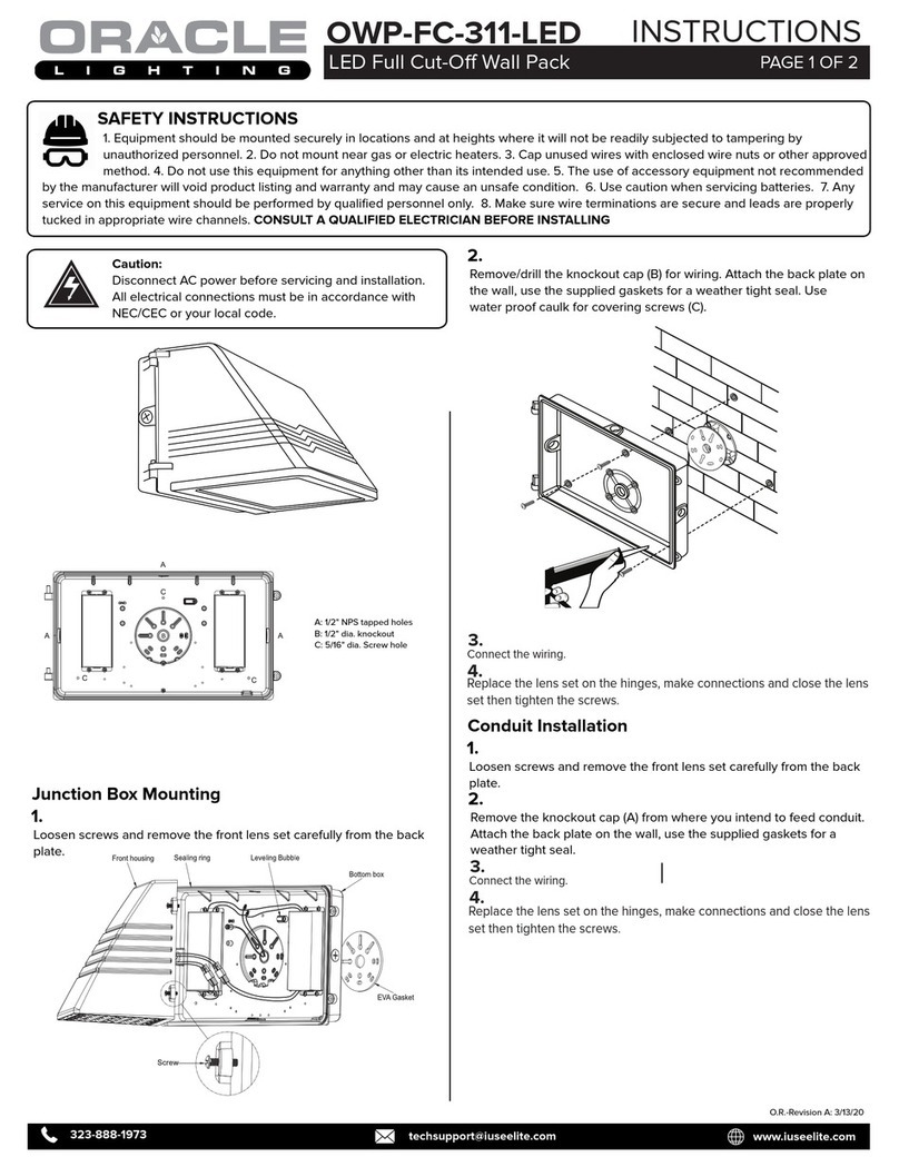 ORACLE LIGHTING OWP-FC-311-LED instructions